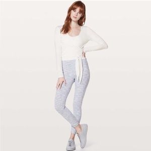 Lululemon White Tied To it Wrap Long Sleeve Top
